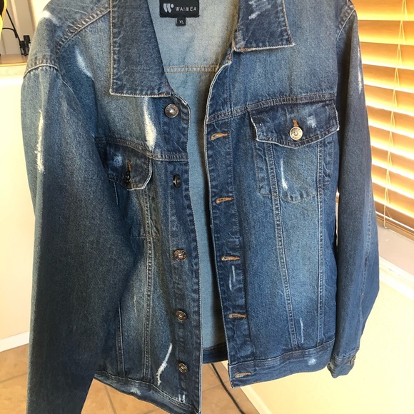 Destressed Demin Jacket - Picture 3 of 6